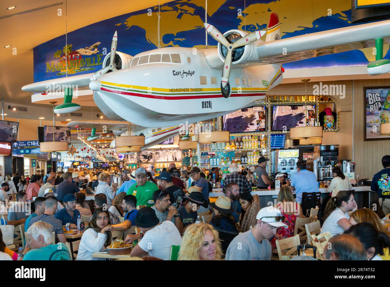 Air Margaritaville restaurant inside Cancun airport, Mexico Stock Photo Alamy