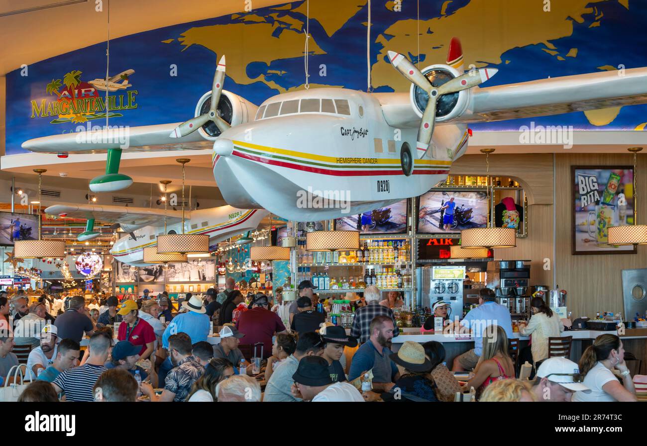 Air Margaritaville restaurant inside Cancun airport, Mexico Stock Photo