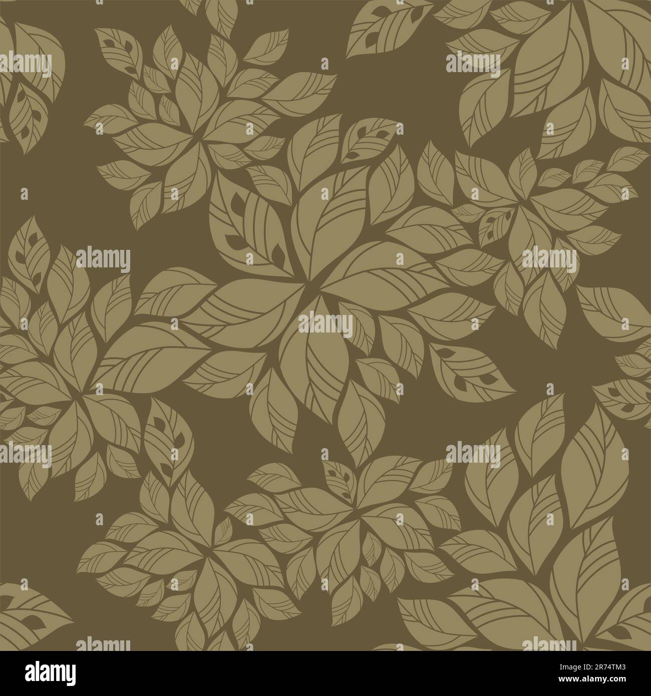 Seamless green leaves pattern hi-res stock photography and images - Alamy