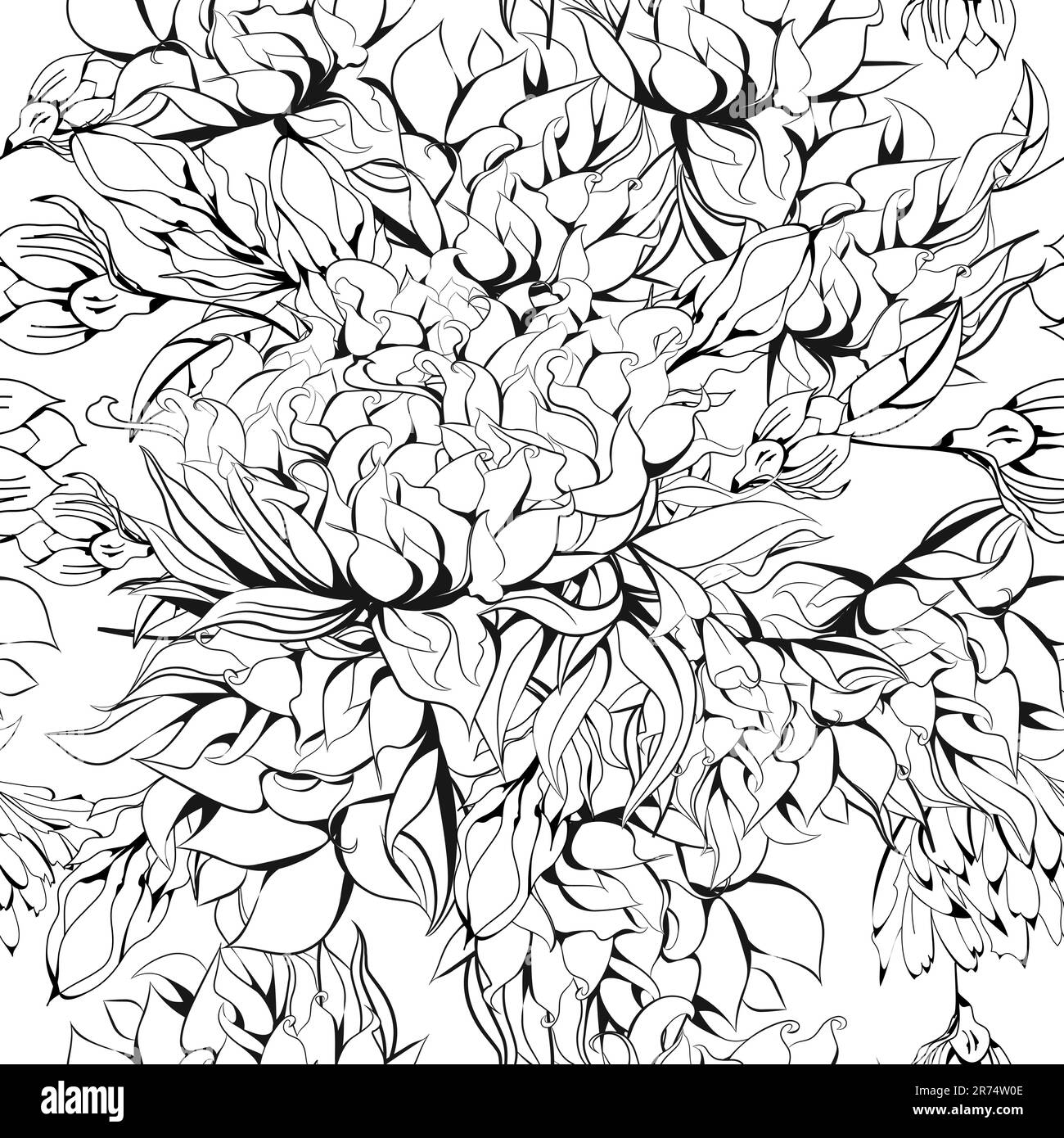 Monochrome seamless background Stock Vector Image & Art - Alamy