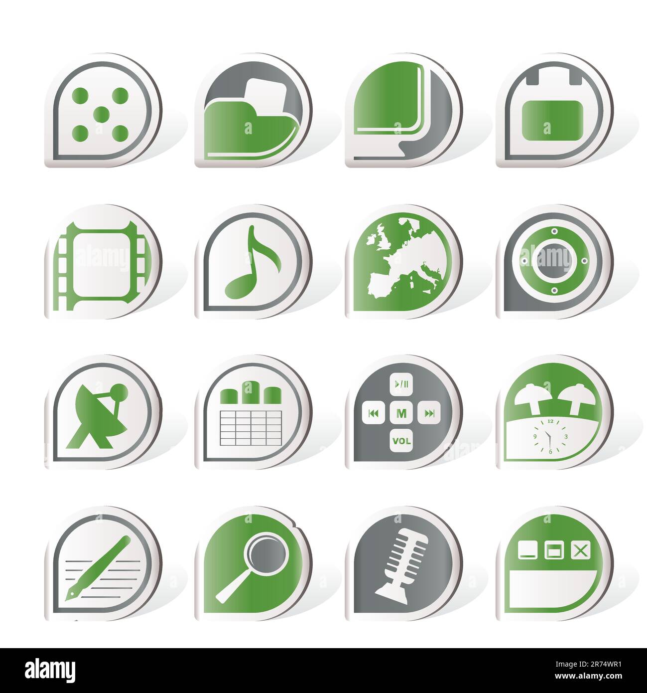 Simple Phone  Performance, Internet and Office Icons - Vector Icon Set Stock Vector