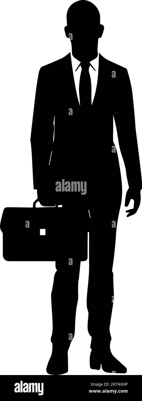 Businessman With Briefcase Silhouette