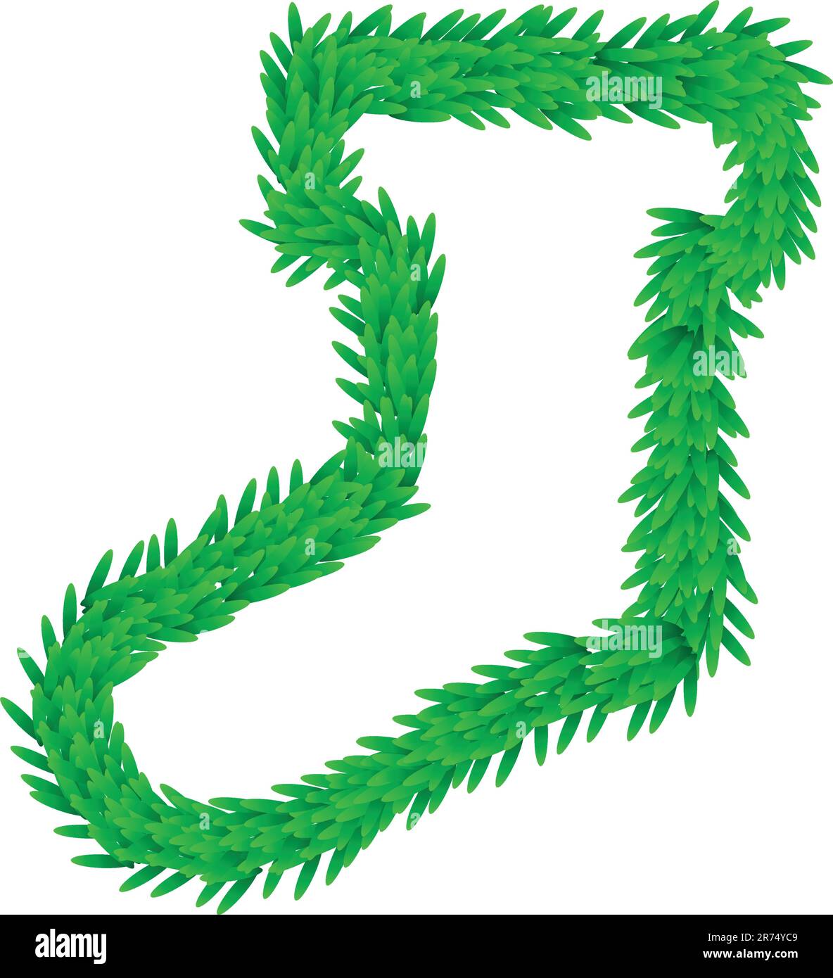 illustrations of christmas wreath as decorations and symbols Stock