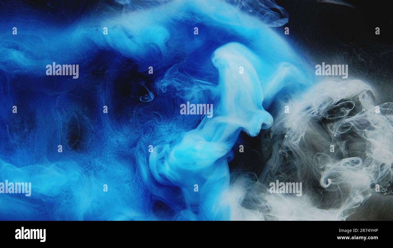 Paint water color smoke abstract background blue Stock Photo - Alamy