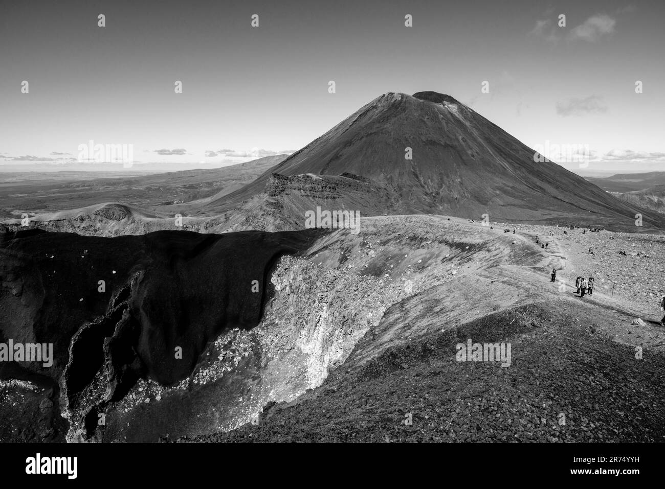 A View of Mt Ngauruhoe and The Red Crater On The Tongariro Alpine