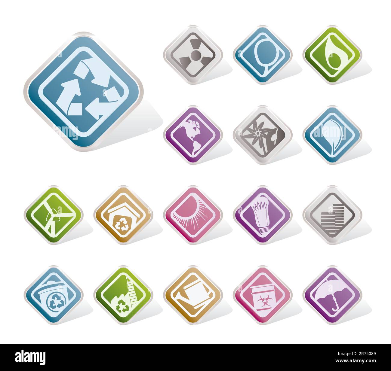 Ecology and nature icons - vector icon set Stock Vector