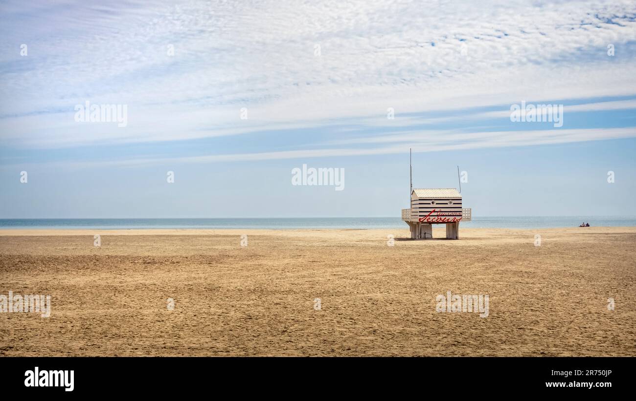 Lifeguard cottage in Gruissan. Stock Photo