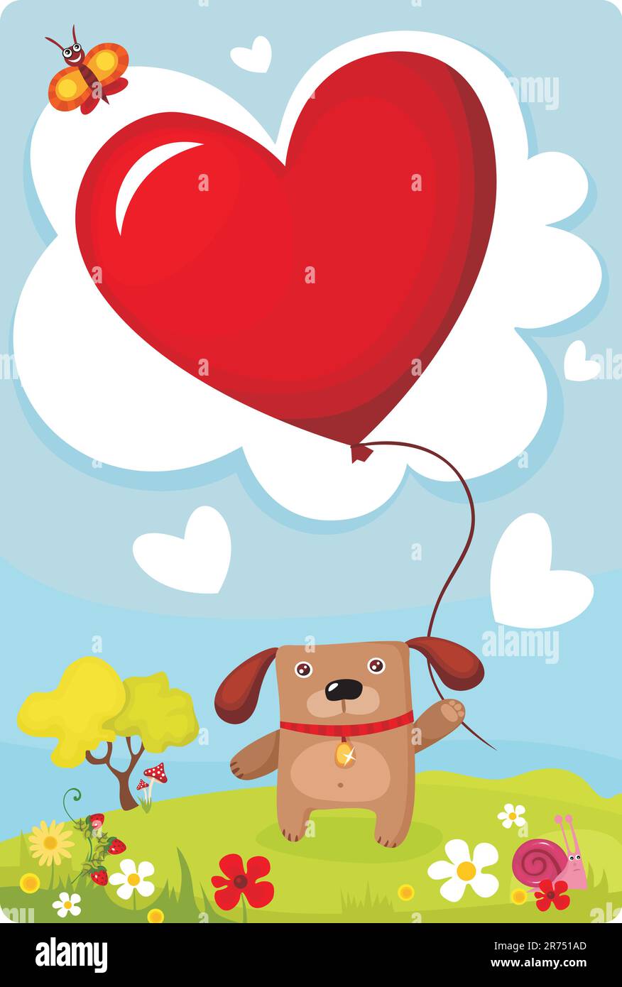 Vector illustration of a valentine card Stock Vector Image & Art - Alamy