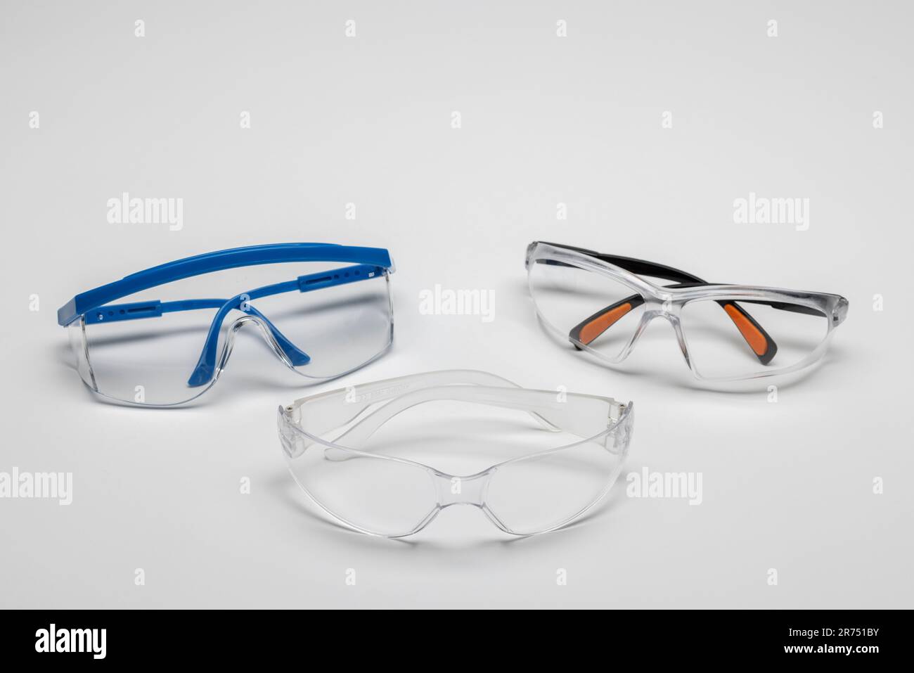 Various eye protection goggles, eye protection from sparks, chips, dust