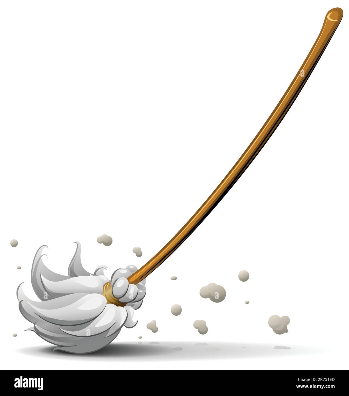 broom sweep floor vector illustration Stock Vector