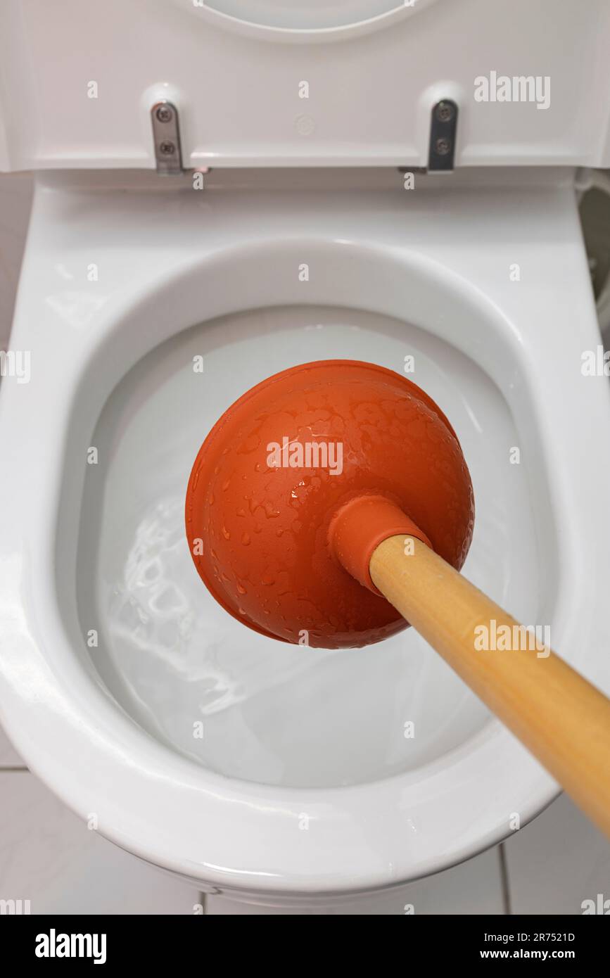 https://c8.alamy.com/comp/2R7521D/clogged-toilet-use-the-plunger-to-remove-the-blockage-detail-2R7521D.jpg
