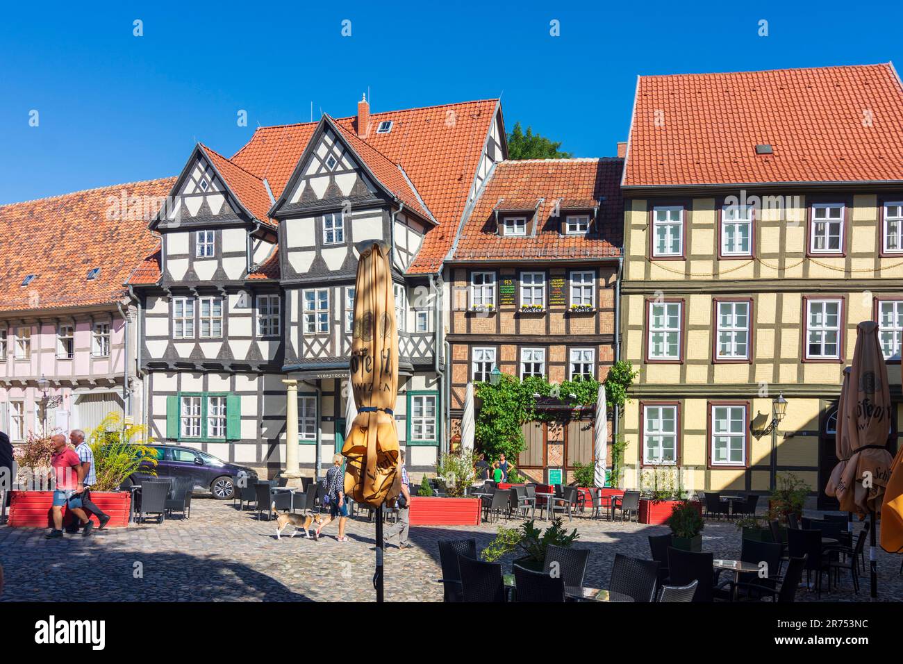 Quedlinburg, square Schloßberg, house Klopstockhaus, Birthplace of the ...