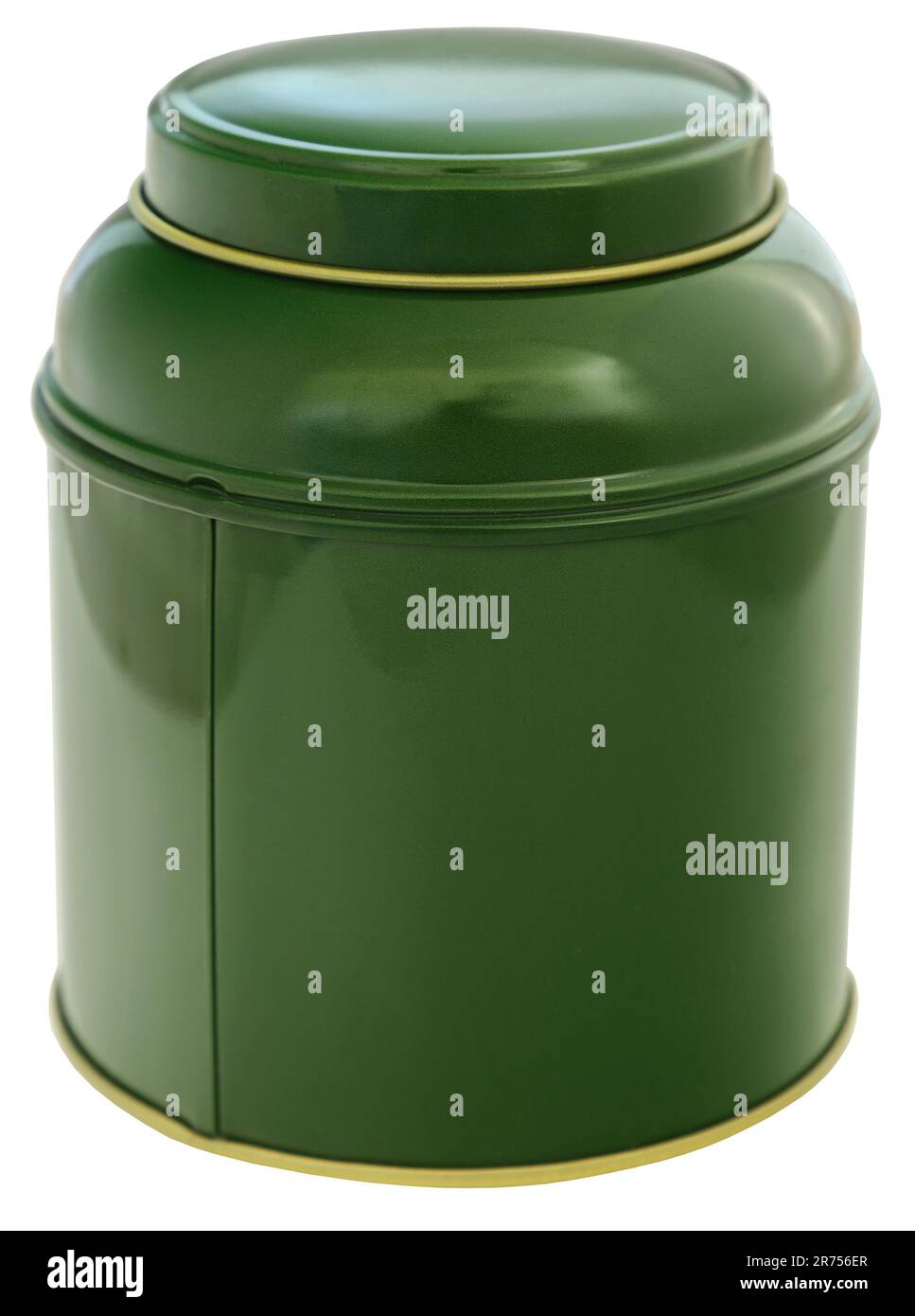 Green tea container closeup and isolated Stock Photo Alamy