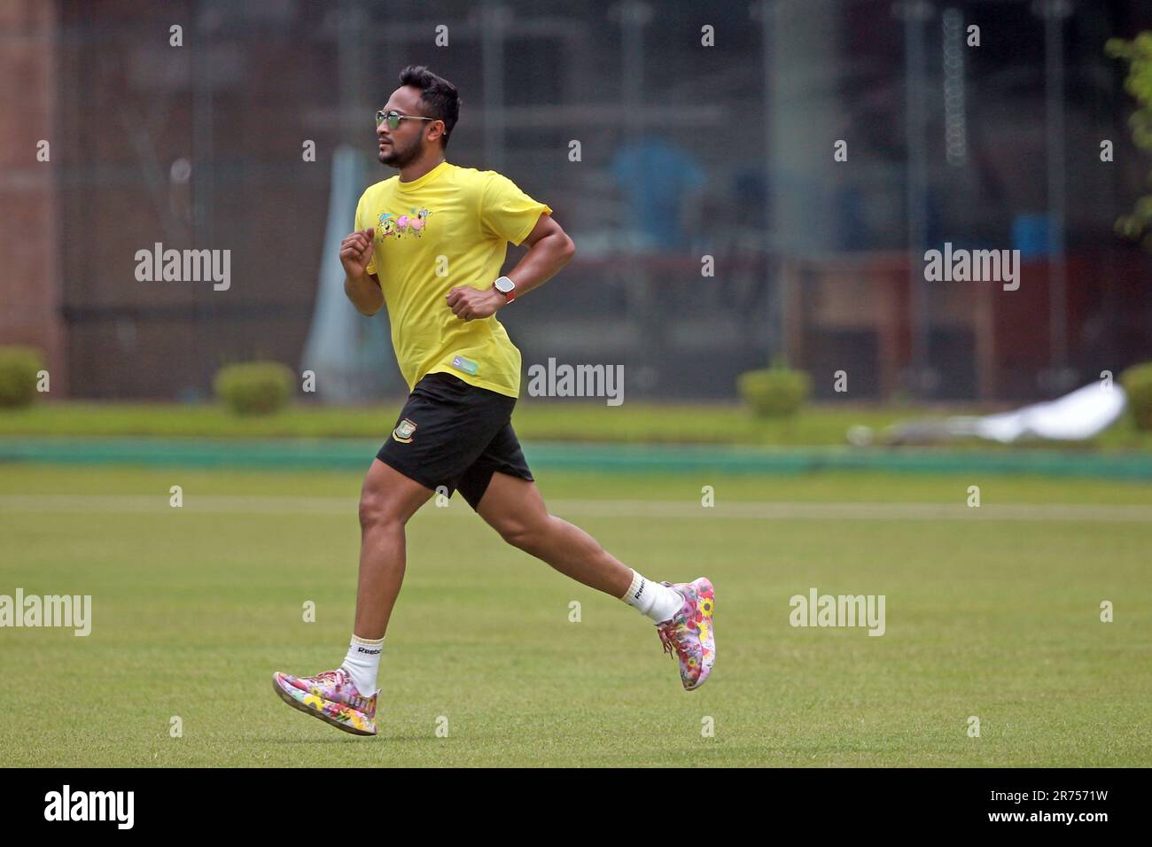 Sher Run Bangladeshi ace all-rounder Shakib Al Hasan running at the Sher-e ...