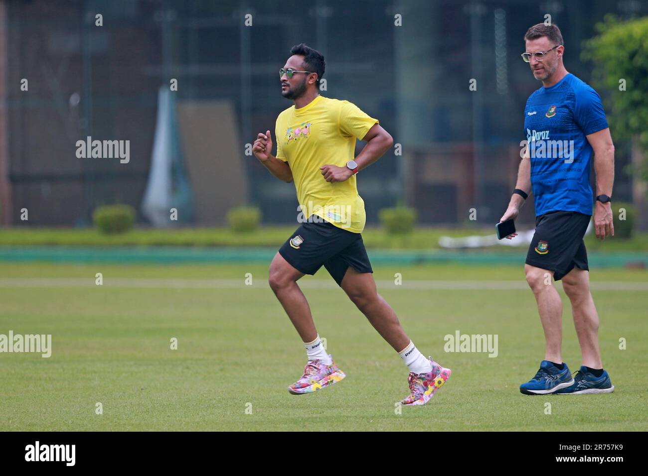 Sher Run Bangladeshi ace all-rounder Shakib Al Hasan running at the Sher-e ...