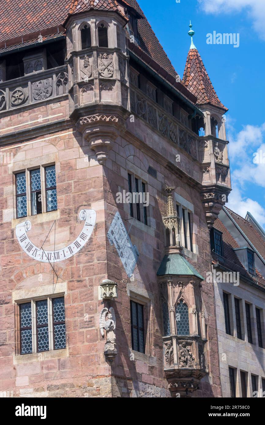 Nürnberg, Nuremberg, house Nassauer Haus or Schlüsselfeldersche Stiftungshaus, is a medieval