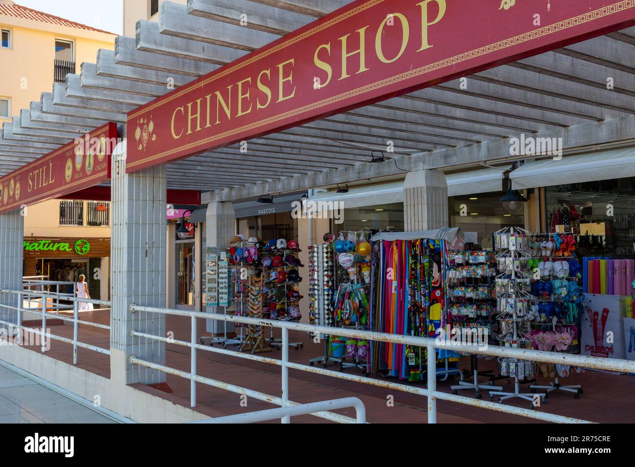 Chinese shop, Vilamoura Marina, Portugal Stock Photo Alamy