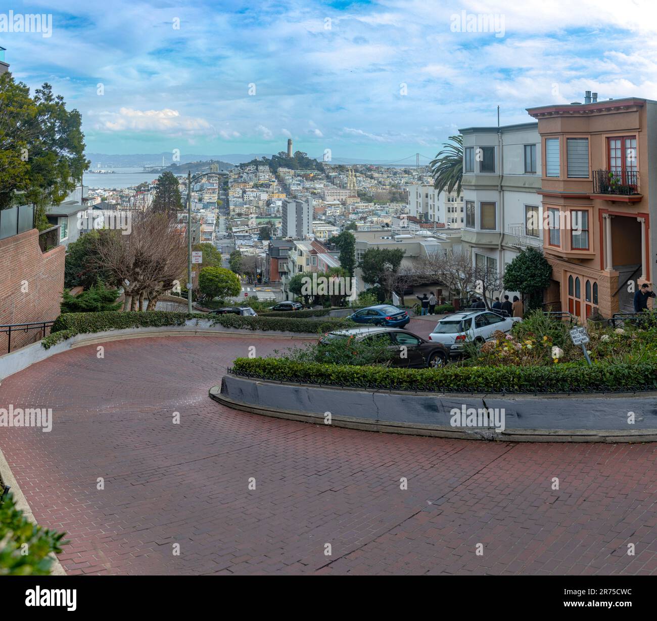 The famous Lombard Street in San Francisco, California, United States ...