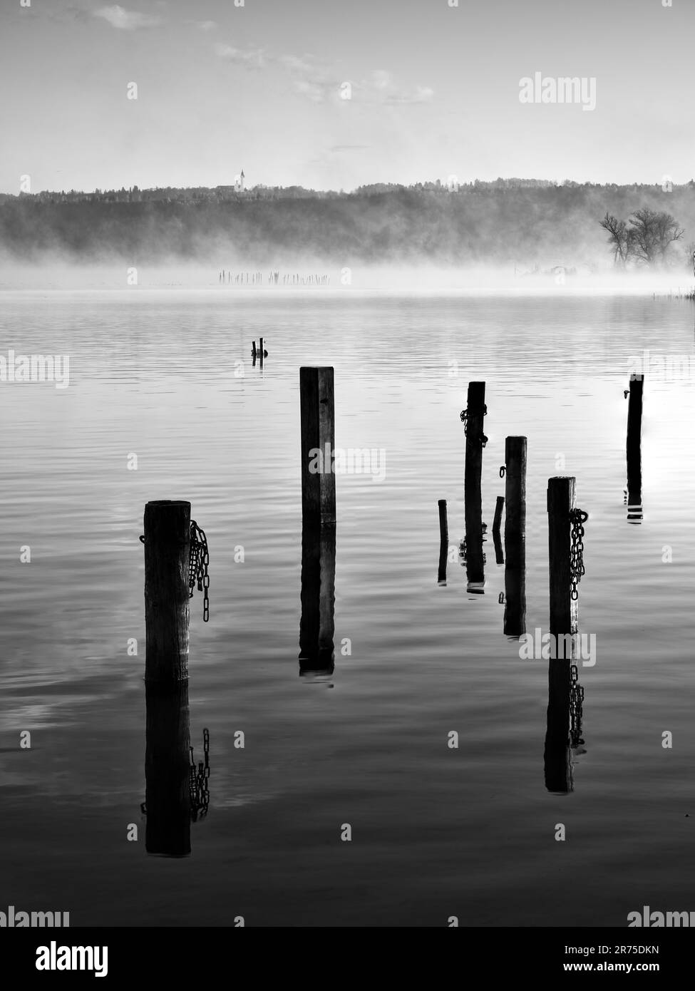 Colored clouds at sunrise Black and White Stock Photos & Images - Alamy