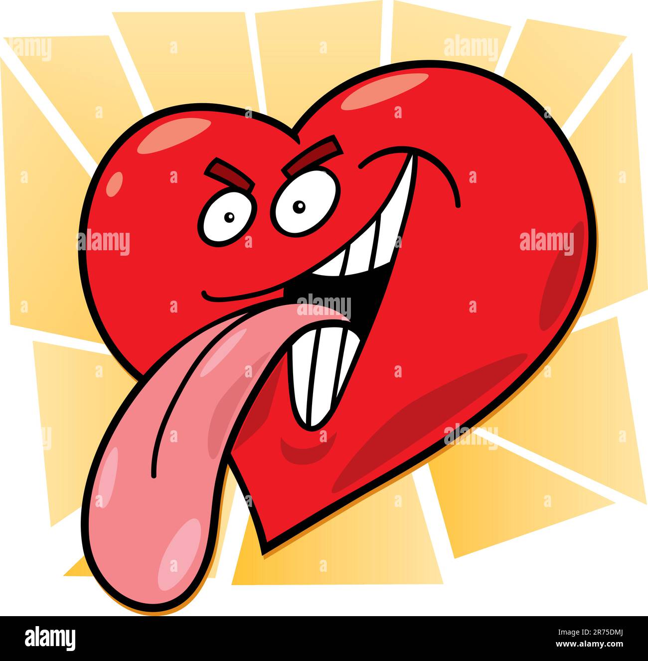 cartoon illustration of malicious heart Stock Vector Image & Art - Alamy