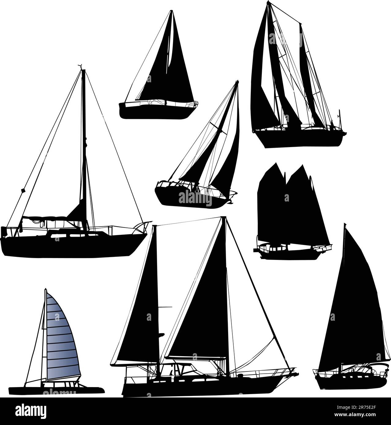 sailing boat vector Stock Vector Image & Art Alamy