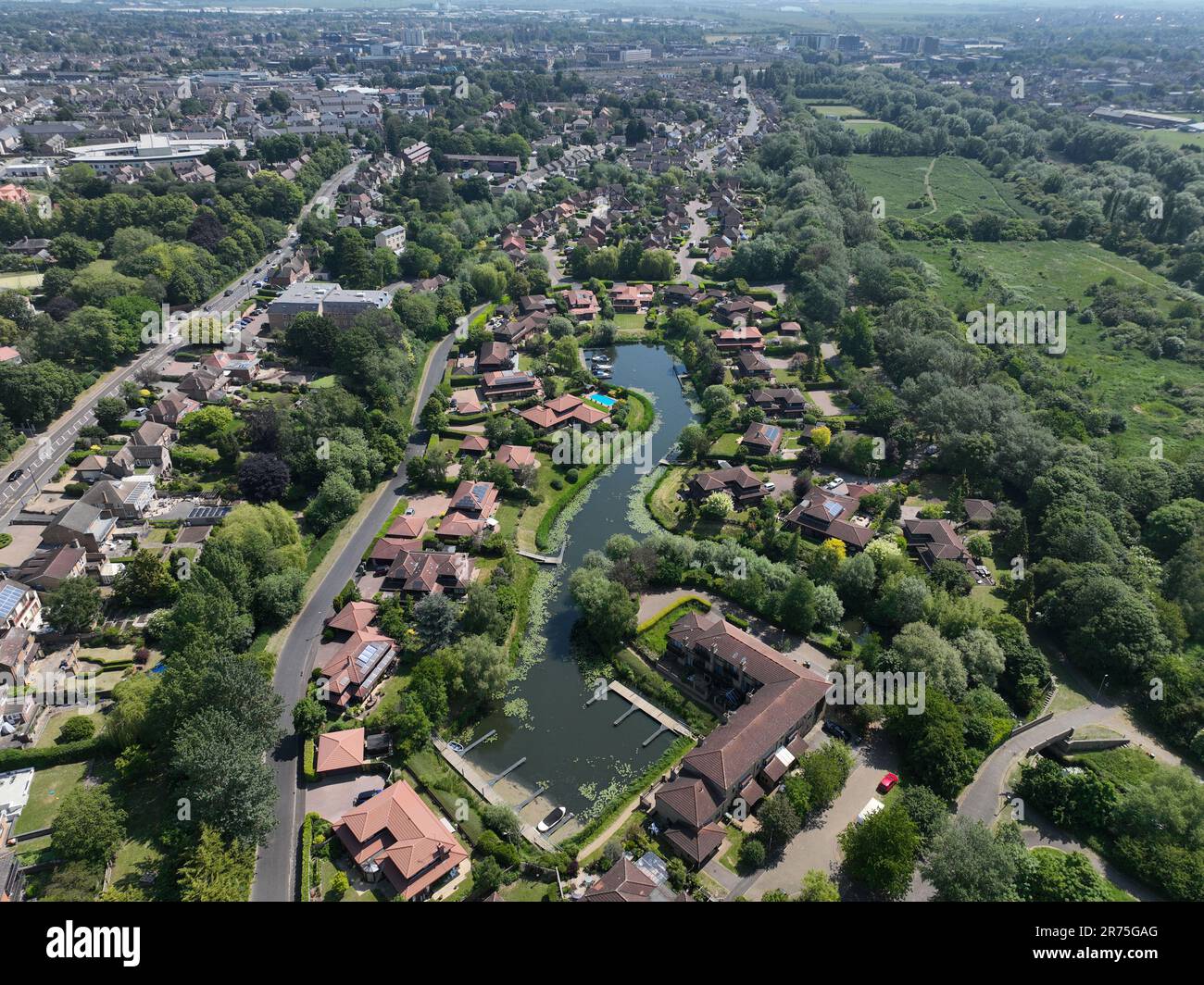 An aerial view of Thorpe Meadows in Peterborough, Cambridgeshire Stock