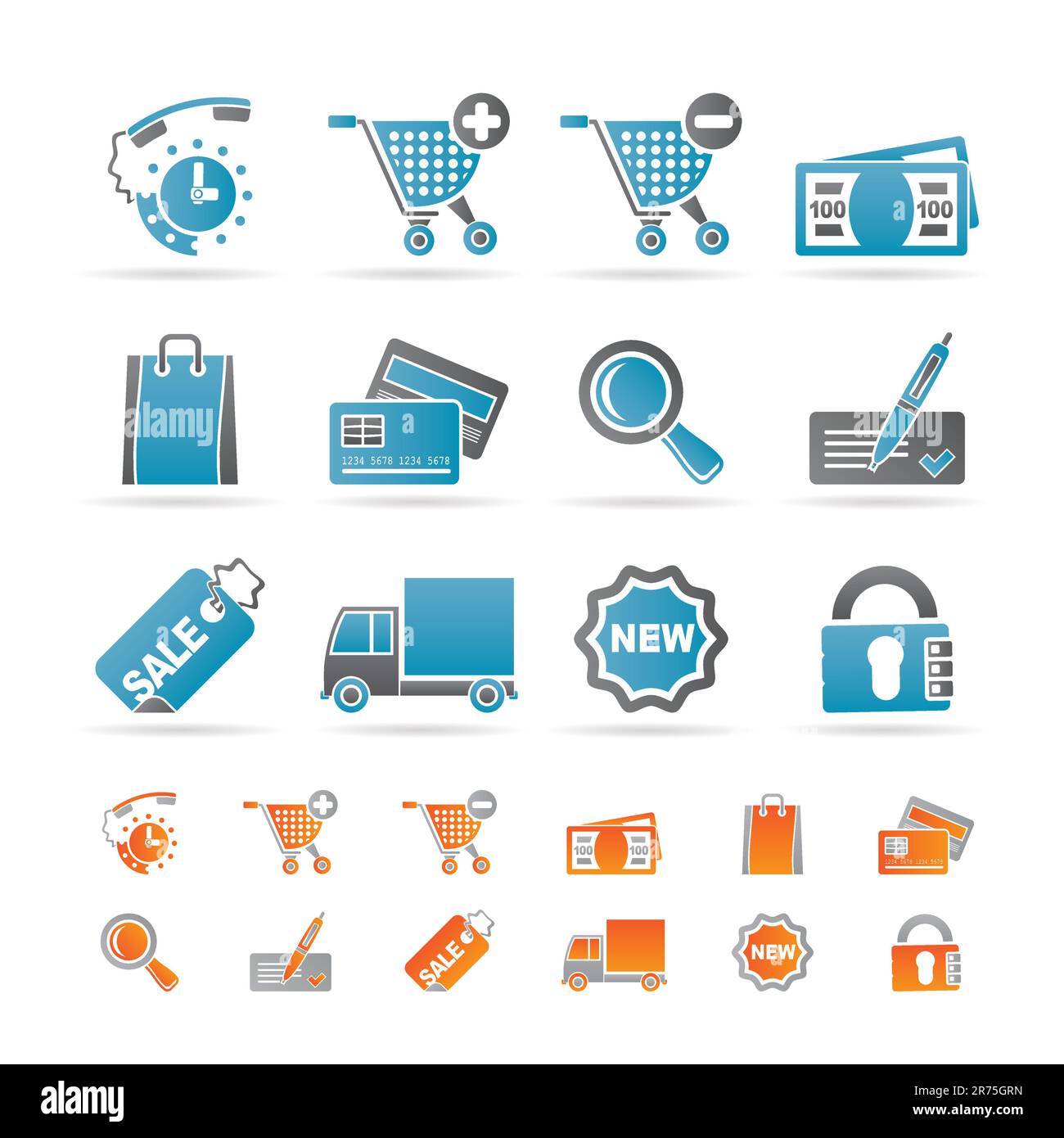 Internet icons for online shop - vector icon set Stock Vector