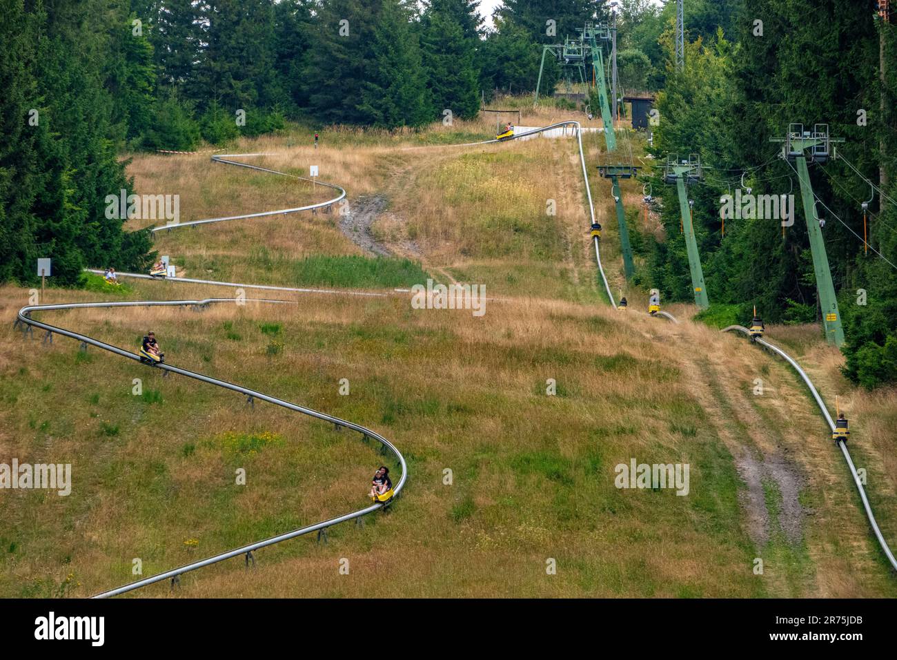 Summer toboggan run on the ski slope at Erbeskopf (816m), highest