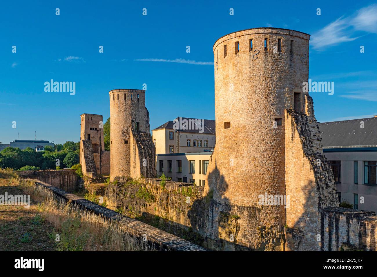 Old city wall on the plateau du rham hi-res stock photography and ...