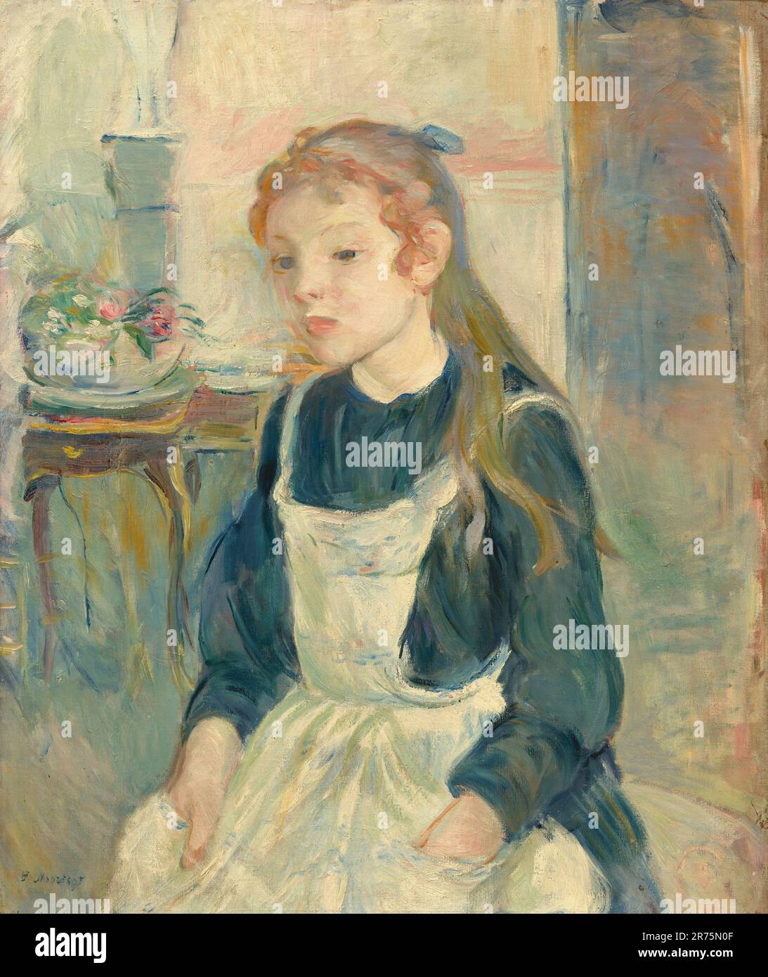 Berthe Morisot  Young Girl with an Apron, 1891 Stock Photo