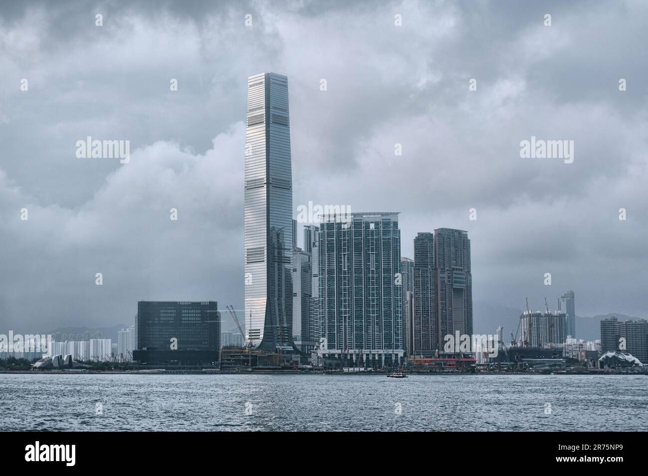 Hong Kong, China - April 2023: View of the ICC (International Commerce Centre) in West Kowloon Stock Photo