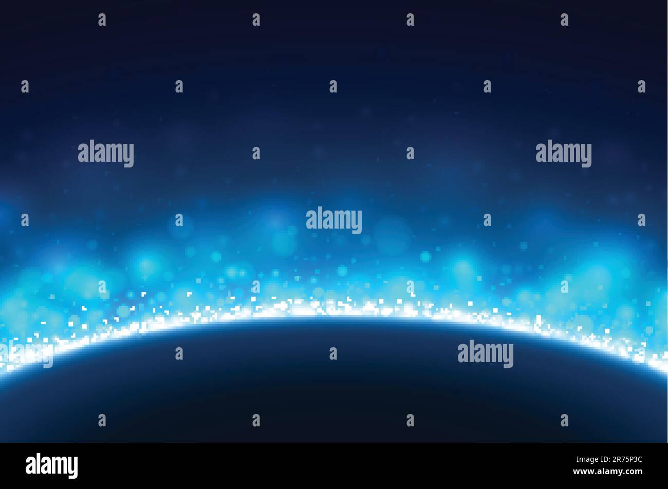 space background with blue light Stock Vector Image & Art - Alamy