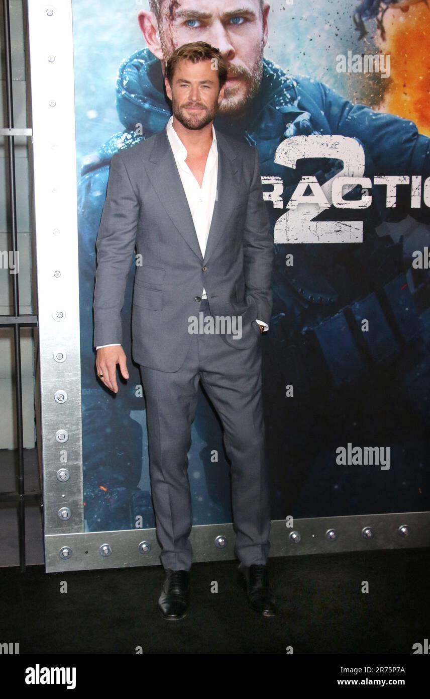 New York, NY, USA. 12th June, 2023. Chris Hemsworth at the premiere of Extraction 2 at Jazz At Lincoln Center in New York City on June 12, 2023. Credit: Rw/Media Punch/Alamy Live News Stock Photo