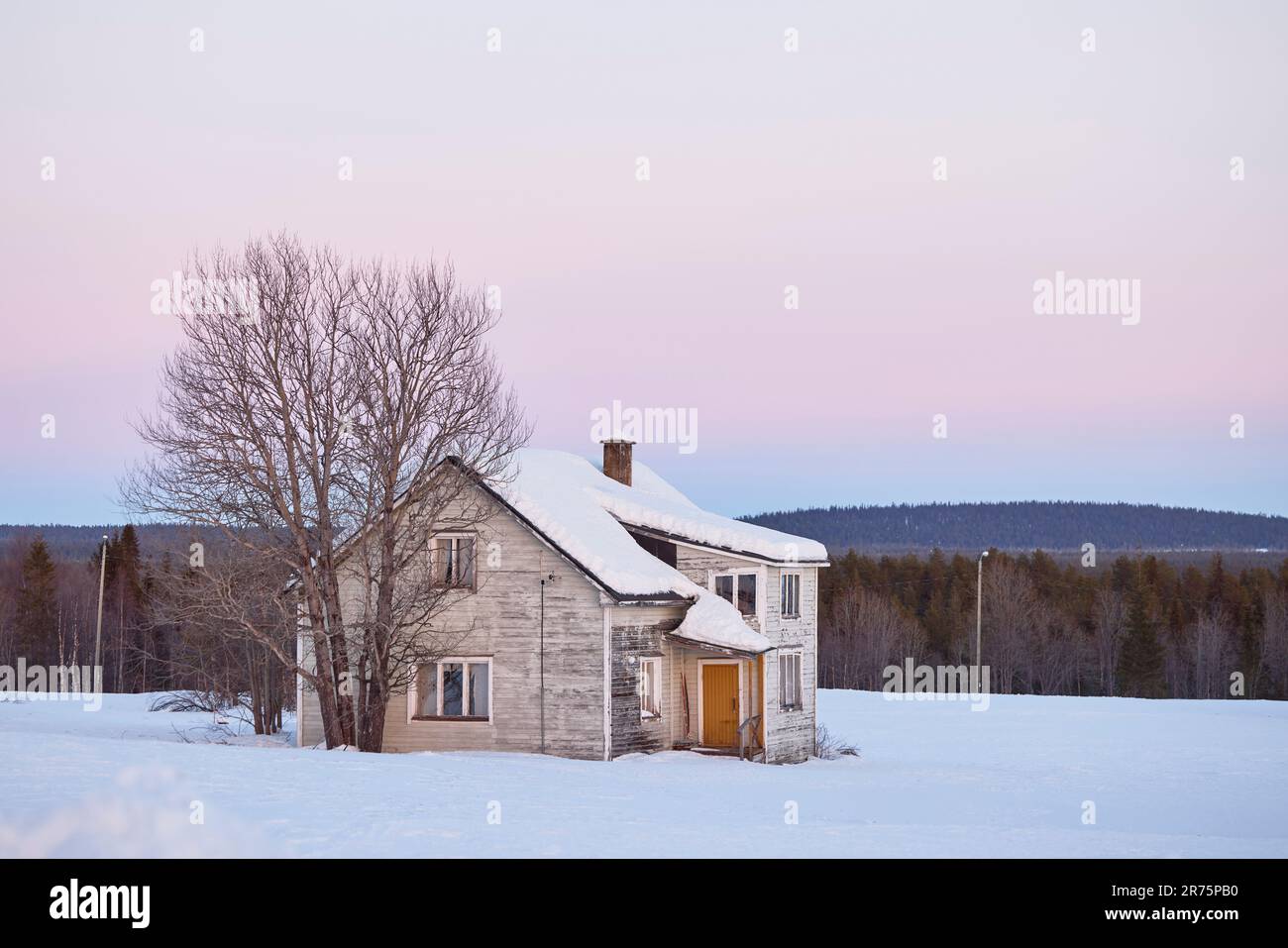 Finland, Lapland, Raattama, house Stock Photo Alamy