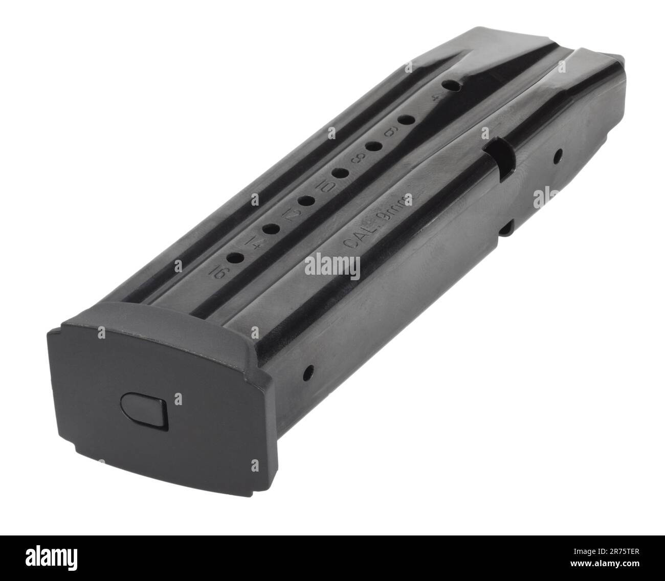 High capacity 9 mm semiautomatic pistol magazine that is empty Stock