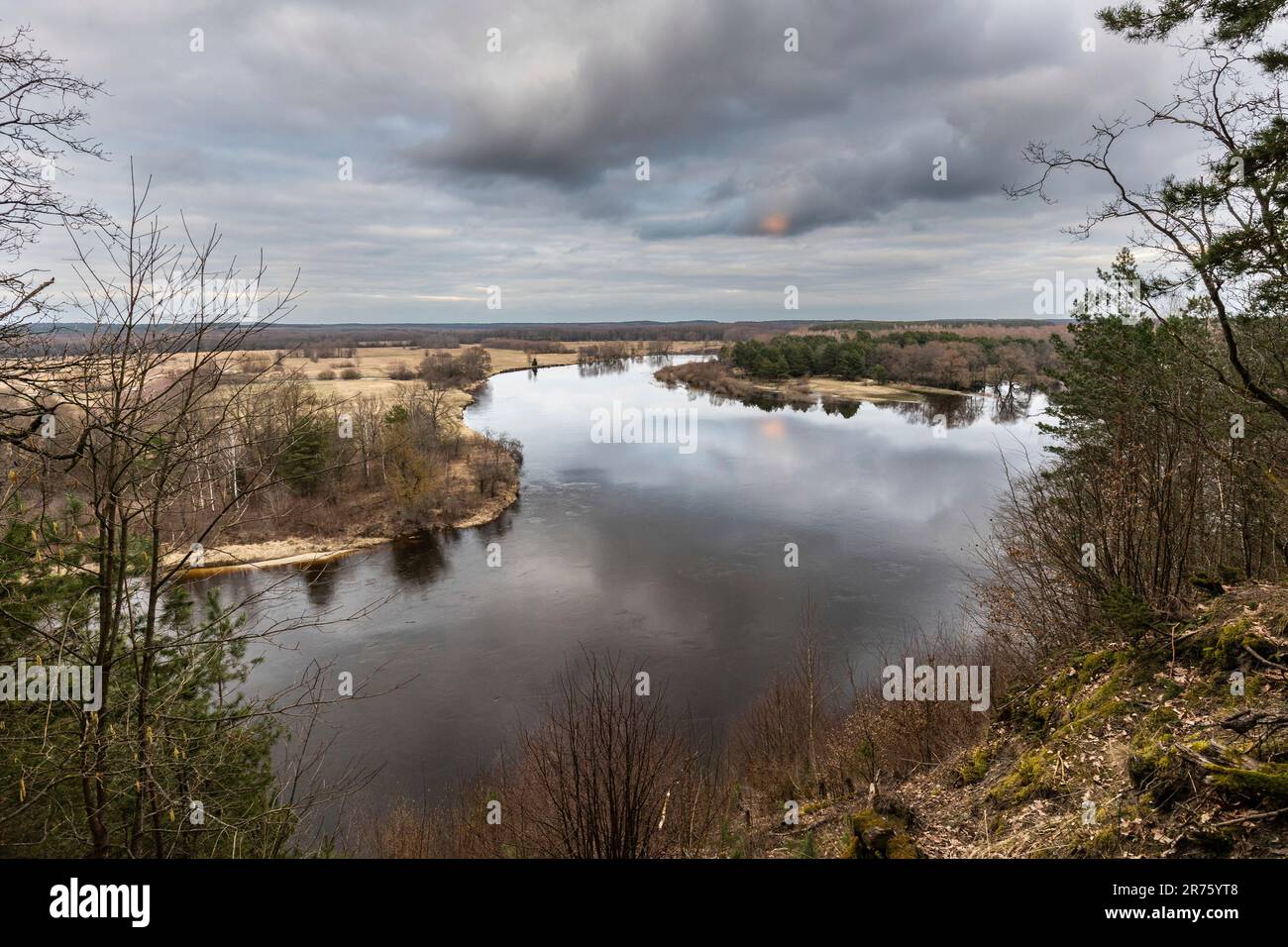 Europe, Poland, Voivodeship Masovian, Bug river in Gnojno Stock Photo