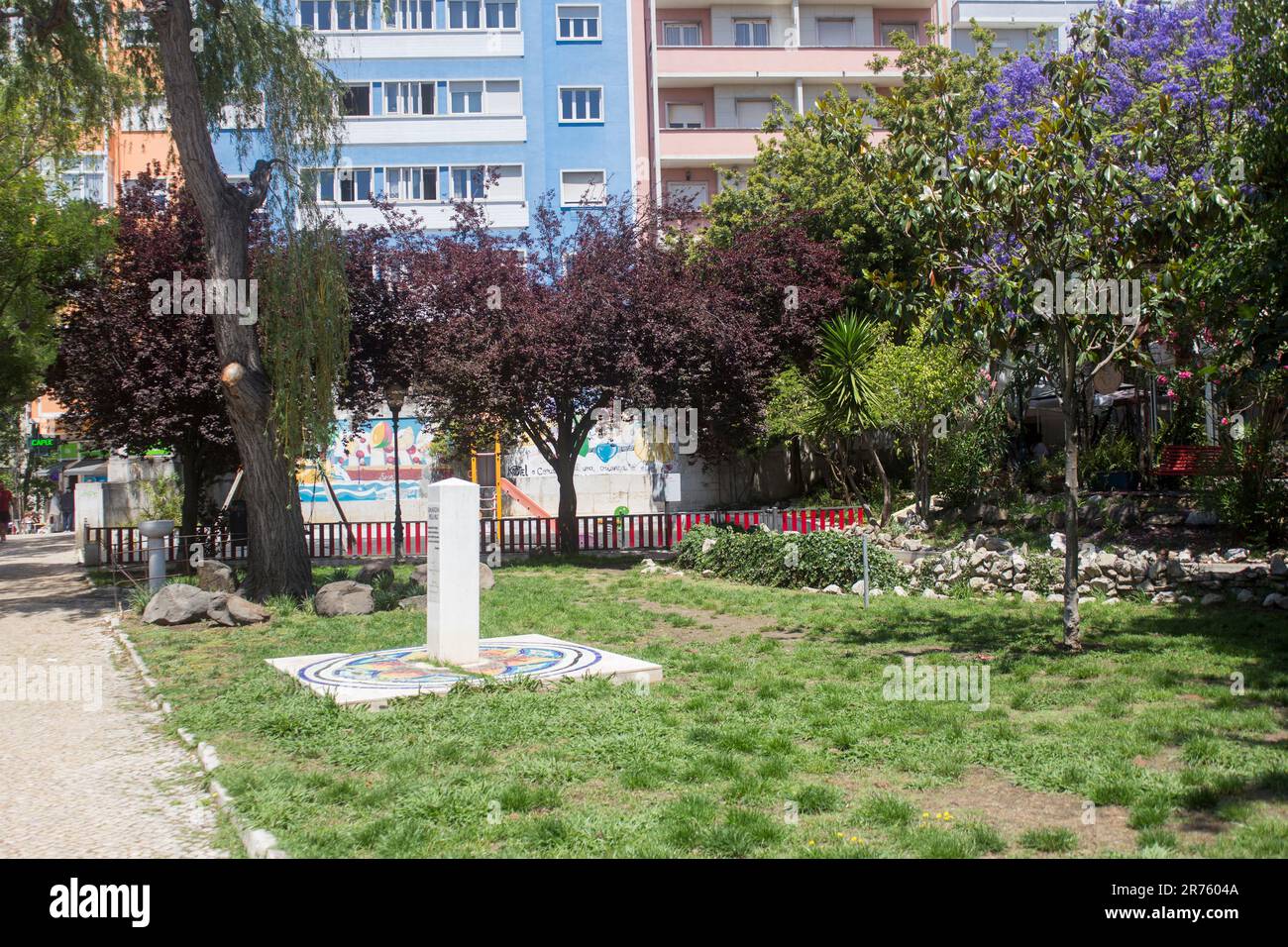 Jardim da Paz (Jardim Maria de Lourdes Pintasilgo)  Lisbon Portugal Stock Photo