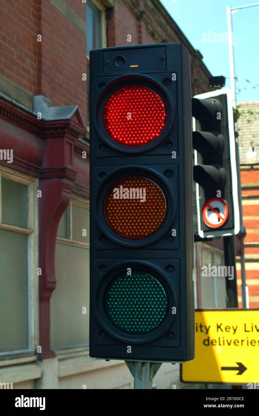 temporary traffic lights Stock Photo Alamy
