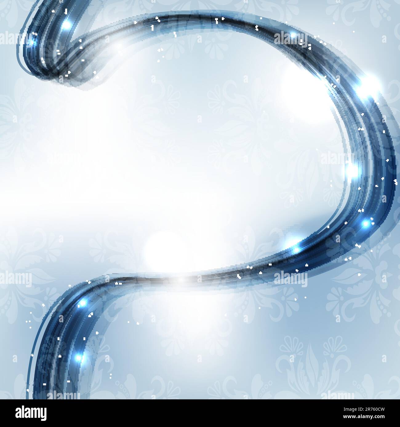 Vector abstract blue background with ribbon Stock Vector Image & Art