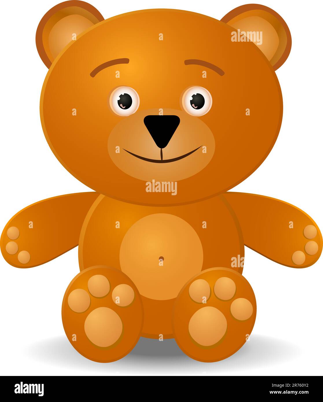 teddy bear toy isolated on white background Stock Vector Image & Art ...