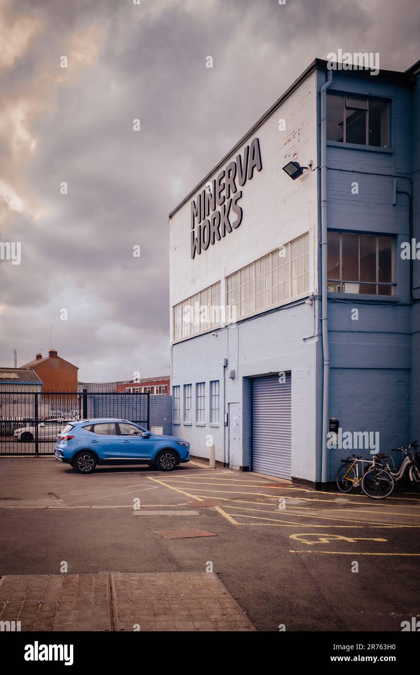 Minerva Works is a complex of various art spaces and businesses, in Digbeth, just a short distance from Birmingham city centre, Stock Photo