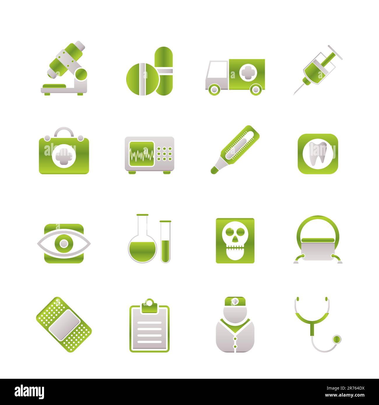 medical, hospital and health care icons Stock Vector