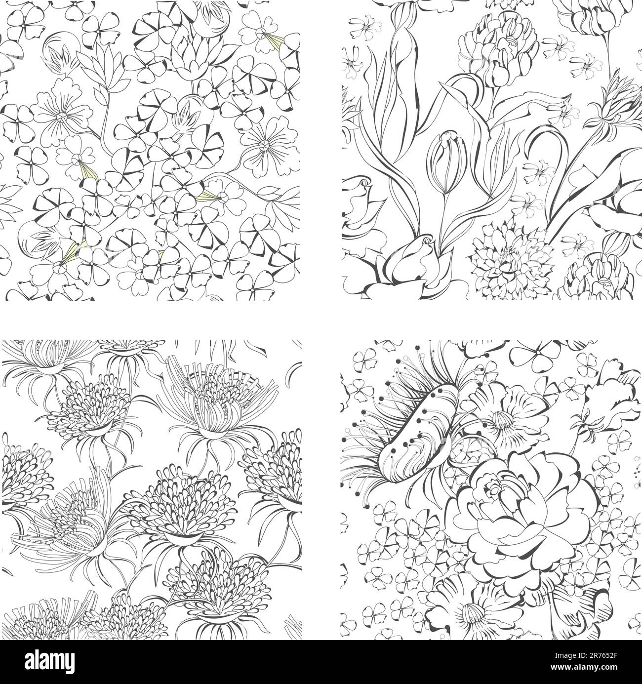 Set of seamless wallpaper Stock Vector Image & Art - Alamy