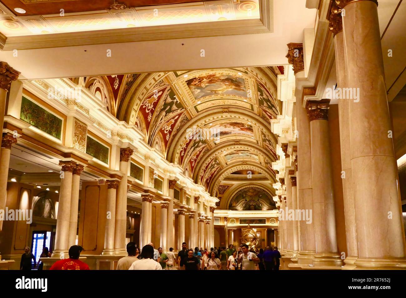 Inside the Grand Canal Shoppes at The Venetian hotel and casino Las Vegas Nevada USA Stock Photo