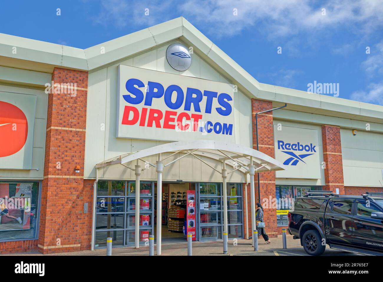 Sports Direct.com retail outlet in Warrington, Cheshire. Stock Photo