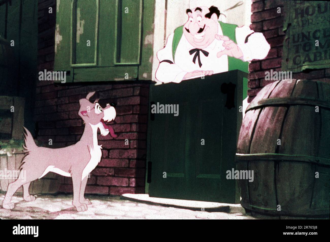 The Tramp and Tony in WALT DISNEY'S LADY AND THE TRAMP 1955 directors CLYDE GERONIMI WILFRED JACKSON and HAMILTON LUSKE from the story by Ward Greene Walt Disney productions / Buena Vista Film Distribution Company Stock Photo