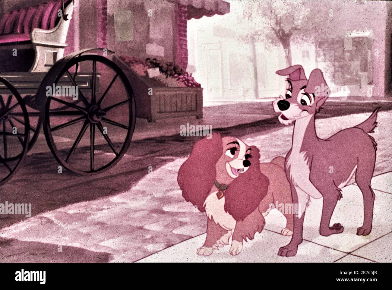 WALT DISNEY'S LADY AND THE TRAMP 1955 directors CLYDE GERONIMI WILFRED JACKSON and HAMILTON LUSKE from the story by Ward Greene Walt Disney productions / Buena Vista Film Distribution Company Stock Photo