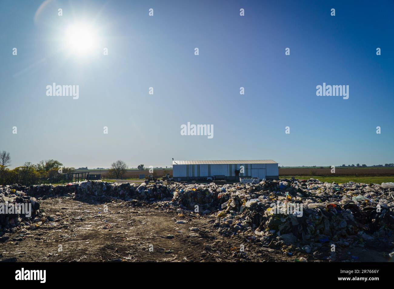 Final disposal sector in a waste processing facility used for dumping