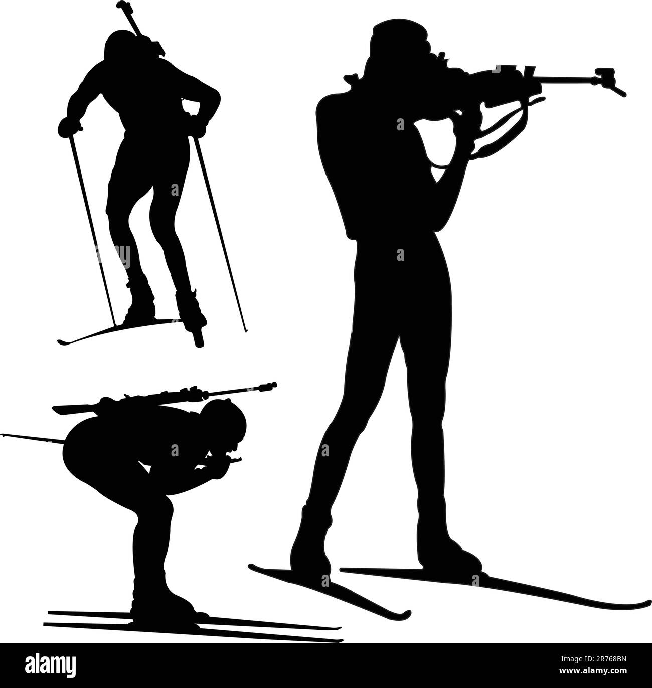 biathlon silhouette - vector Stock Vector Image & Art - Alamy 