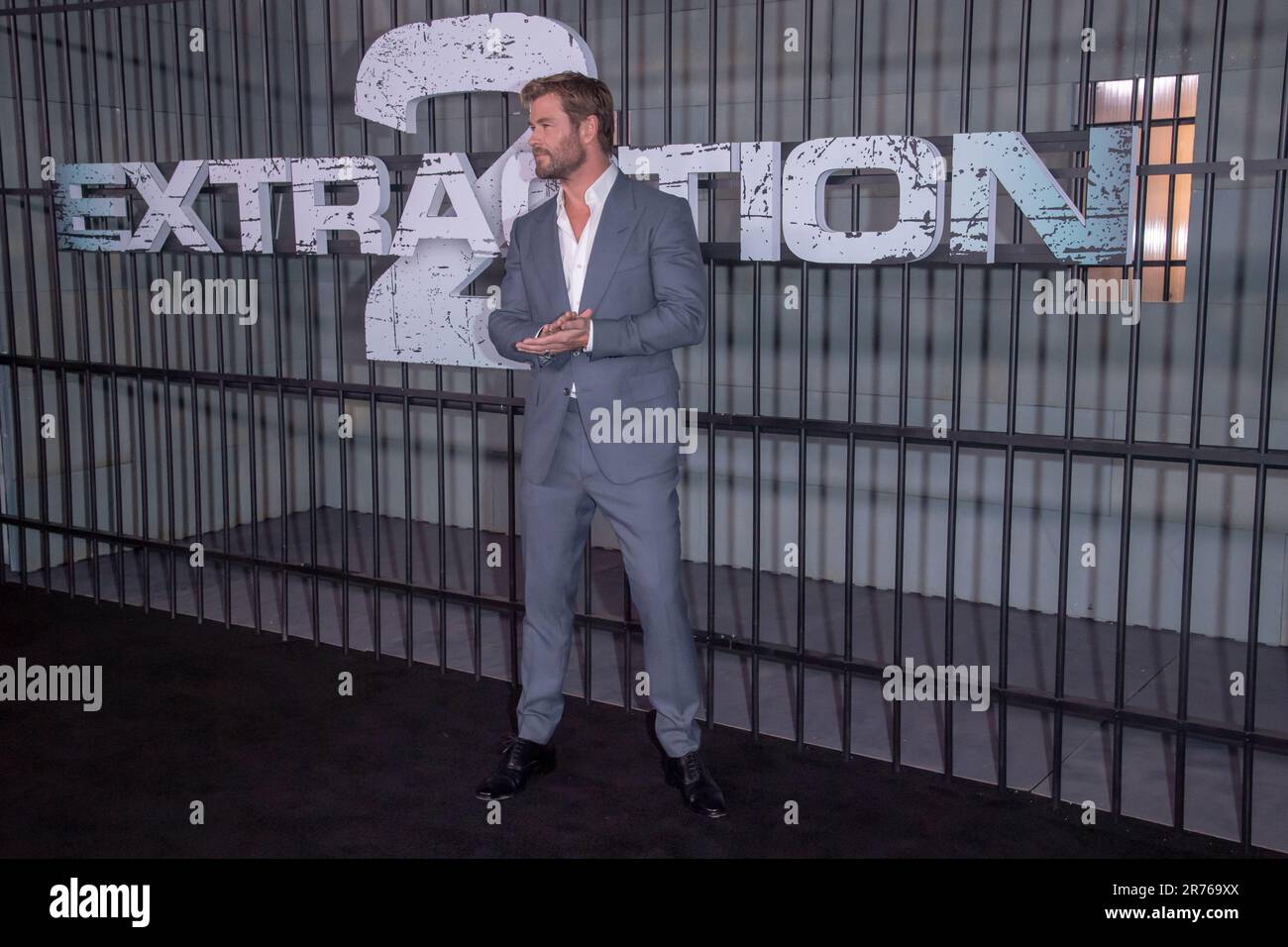New York, New York, USA. 12th June, 2023. (NEW) Netflix's &quot;Extraction 2&quot; New York Premiere. June 12, 2023, New York, New York, USA: Chris Hemsworth attends the Netflix's &quot;Extraction 2&quot; New York premiere at Jazz at Lincoln Center on June 12, 2023 in New York City. (Credit Image: © M10s/TheNEWS2 via ZUMA Press Wire) EDITORIAL USAGE ONLY! Not for Commercial USAGE! Stock Photo
